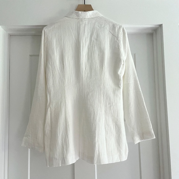 NWT L*Space L SPACE Double Breasted Bianca Blazer White Cream Size 6 - Picture 5 of 7